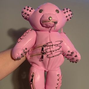 Dolls kill pink Tormented Teddy Backpack